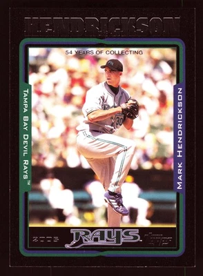 Mark Hendrickson Tampa Bay Devil Rays 2005 Topps Black #596 SN /54 - Image 1 of 2