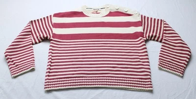 Boden Women's Jemma Chunky Cotton Sweater CD4 Warm Ivory/ Terracotta Medium NWT - Image 1 of 4