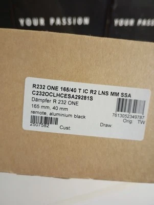 Ammortizzatore MTB 165x40 Trunnion DT Swiss R232 Per Remoto A Manubrio (Escluso) - Immagine 1 di 4