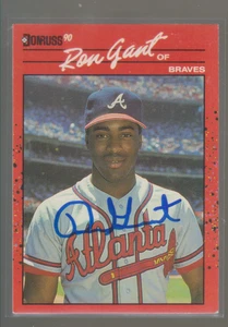 Autographed 1990 Donruss Ron Gant - Braves - Imagen 1 de 1