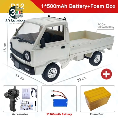 WPL D12 1:10 / 1:16 RC CAR Simulazione Drift Climbing Truck HA CONDOTTO LA Luce - Immagine 1 di 4