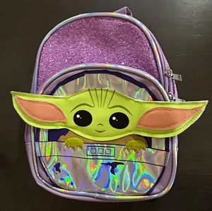 Star Wars Mandalorian Baby Yoda Grogu El Niño Bolso Mini Mochila 9” Cartera - Imagen 1 de 7