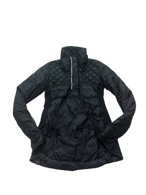 Chaqueta Pullover LULULEMON WHAT THE FLUFF Mujer Talla 4 Plumón 1/4 Cremallera Negra Foto 1 de 4