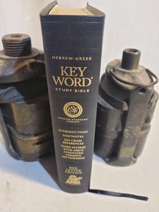 Hebrew Greek Key Word Study Bible ESV Red Letter Bonded Leather - Picture 1 of 12