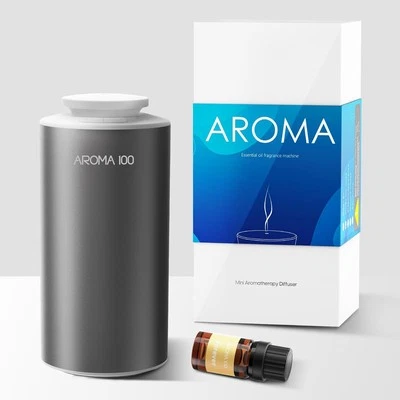 Waterless Diffuser for Essential Oil, Battery Operated Nebulizer Grey  - Image 1 of 4