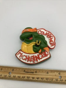 Vintage Ninja Turtles TMNT 1989 Michaelangelo Abzeichen Clip Teenage Mutant Burger King - Bild 1 von 5