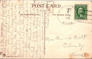 GOLDPATH: US POSTCARD 1915 BUSH CENTER,KS.BEST WISHES,ROSES CV816_P23 - Picture 1 of 2