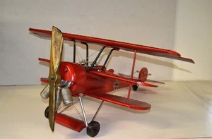 Blechflugzeug Nostalgie Modellflugzeug Oldtimer Marke Fokker Roter Baron L 80 cm - Bild 1 von 4