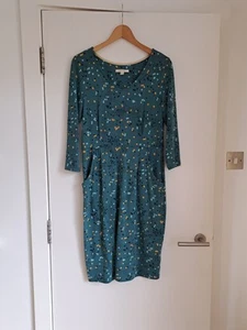 White Stuff Jersey Dress Tunic UK10 Green Speckled Stretch Knee Length - Picture 1 of 14