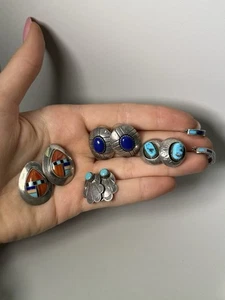 5 Stück, Sterling Silber Ohrstecker & Creolen & Multigem - Bild 1 von 6