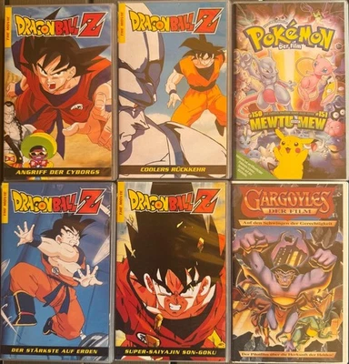 6x VHS Anime Konvolut - GARGOYLES DER FILM, Pokémon Der FILM, Dragon Ball Z ￼￼ - Bild 1 von 4
