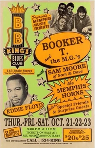 Booker T. and the MG's 1963 Memphis, TN Framed Concert Poster - Picture 1 of 2