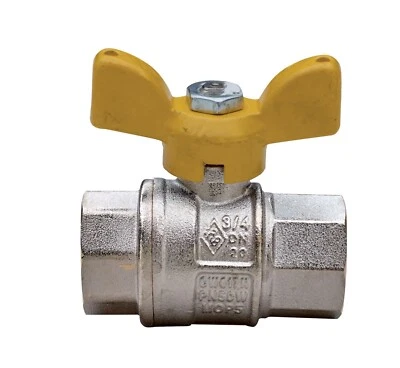 Valvola a sfera gas FF MF leva a farfalla da 1/2" 3/4" 1" 1"1/4 1"1/2 2" - Immagine 1 di 3