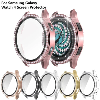 GREEN FIELDS For Samsung Galaxy Watch 5 40/44mm Diamond Bling Case Cover w/ Screen Protector