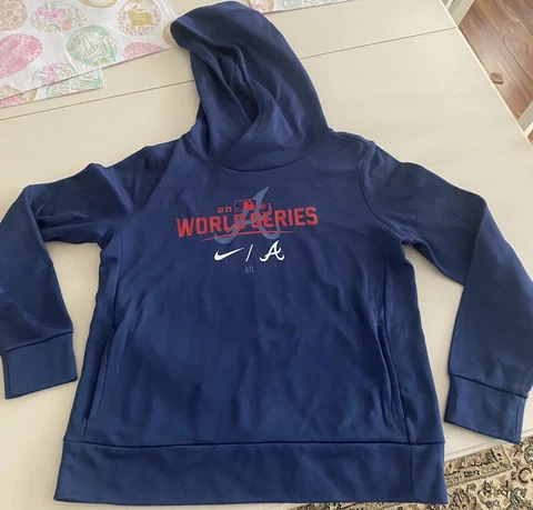 Nike Atlanta Braves 2021 World Series Pullover Hoodie Youth Medium 🔥 ⚾️ LAST 1! Cover