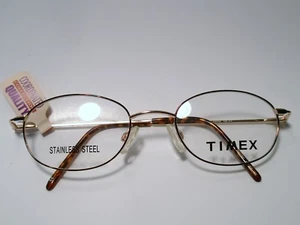 New Mens Metal Stainless Steel Frame Timex T303 DEMI AMBER 50-20-135 - Picture 1 of 3