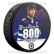 Blake Wheeler #26 Winnipeg Jets 800 Career Points Hockey Puck - May 5,2021 