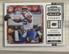 2023 Chronicles Contenders Draft Picks Anthony Richardson College Ticket #4 RC