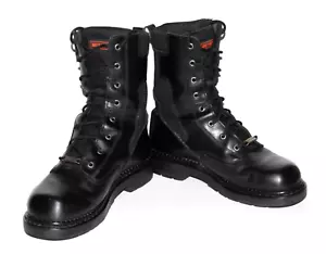 Herren Harley-Davidson Motorradstiefel 91542 schwarz Leder seitlicher Reißverschluss & Spitze Gr. 10 - Bild 1 von 13