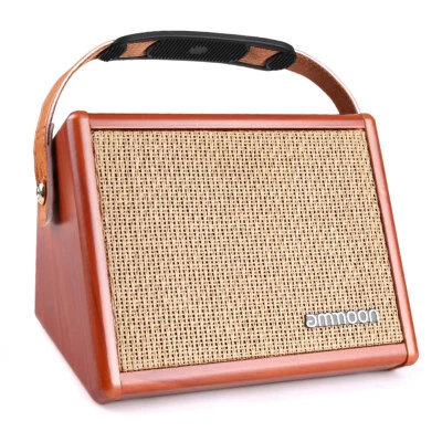 Ammoon 15W Portable Wireless Bluetooth Acoustic Guitar Amplifier/Speaker - Mic - Image 1 of 3
