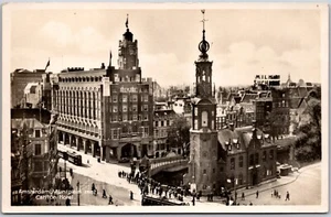 Postcard RPPC Amsterdam Netherlands Muntplein met Carlton Hotel - Picture 1 of 2