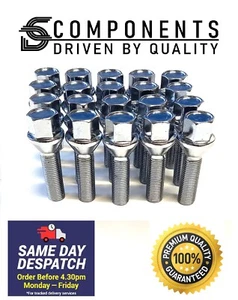 20 Silver Renault wheel bolts for Clio 1998 onwards nuts M12 x 1.5 40mm - Picture 1 of 4