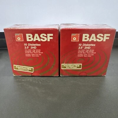 BASF 2HD High Density Macintosh Formatted 3.5" Inch Floppy Disks - 10 Pack_ 2ea - Image 1 of 4