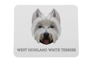 West Highland White Terriër geometrische onderlegger Art-Dog - Afbeelding 1 van 4