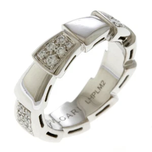 BVLGARI Ring US 5 EU49 K18 white gold diamond Serpenti viper used - Picture 1 of 6