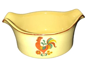 Vintage MCM Taylor Smith Reveille Rooster Gravy Bowl Yellow - Picture 1 of 5