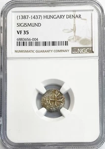 1387 -1437 SILVER HUNGARY DENAR KING SIGISMUND COIN NGC VERY FINE 35 - Picture 1 of 2