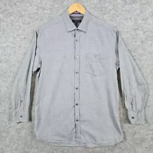 Ted Baker London graues Herrenhemd Größe 3 (S) 100 % Baumwolle Kontrastbesatz - Bild 1 von 9