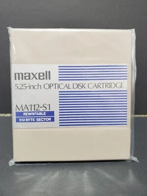Maxell 5.25 Optical Disk Cartridge MA112-S1 NEW/Sealed - Image 1 of 3