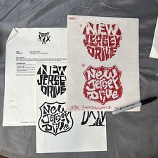 Jo Buck Original Art Drawings Sketches for film NEW JERSEY DRIVE Logo Design 90s