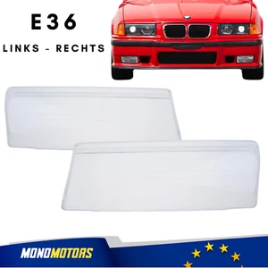SCHEINWERFERGLAS FÜR BMW E36 LINKS RECHTS 1991-1999 KOSTENLOSER VERSAND - Bild 1 von 5