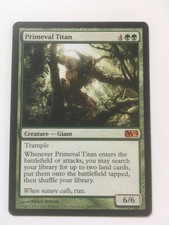 Primeval Titan Magic 2012 / M12 NM Green Mythic Rare CARD 