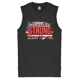 Camisa America Strong Muscle Envejecida Bandera Americana 4 de Julio EE. UU. Para Hombre - Imagen 1 de 21