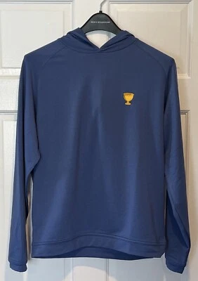 Peter Millar Presidents Cup Sudadera con Capucha Azul Marino 2 Divot ToolBall Marks NUEVO Foto 1 de 4