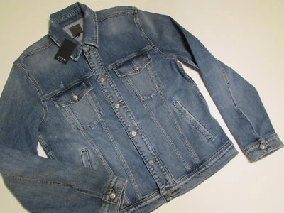 NUEVO CON ETIQUETAS AUTÉNTICO Joe's Jeans Chaqueta Denim Envejecida / TKPD1S1080 DENNIS / M Foto 1 de 4