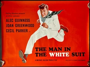 Man in the White Suit ORIGINAL Quad Movie Cinema Poster Alec Guinness EALING RR - Imagen 1 de 8