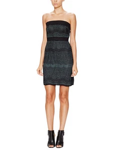 NEW NWT MISSONI GREEN & BLACK SWEATER KNIT SUMMER DRESS SZ 44 - 6/8 - Picture 1 of 11