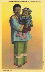 Postcard A Chinese Mother & Baby Chinatown San Francisco California CA - Picture 1 of 2