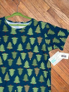 LULAROE KIDS SIZE 14 GRACIE TEE • HOLIDAY COLLECTION • HI-LO HEM • HIGH NECK NWT - Picture 1 of 12