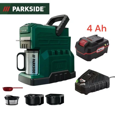 Macchina da caffè Parkside PKMA 20 LI A1 con batteria 4Ah e caricabatterie NUOVA & IMBALLO ORIGINALE - Immagine 1 di 4