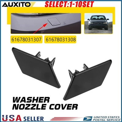 Tapas de cubierta de boquilla de lavado de faros para BMW 325i 328i 330i 335i 2006-2008 2-10X Foto 1 de 4