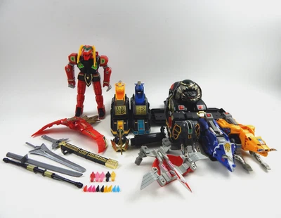 Lote Megazord de lujo Mighty Morphin Power Rangers Red Dragon Thunder Assault Team Foto 1 de 4