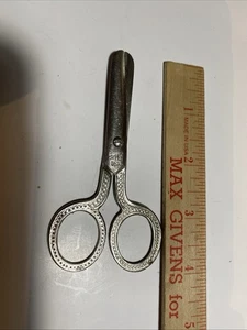 Tijeras vintage 4” acero cromo tinte mangos ordenados usadas - Imagen 1 de 1