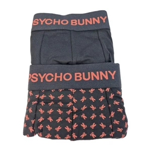 Psycho Bunny Herren Boxershorts Gr. M 2er Pack Stretch Baumwolle Modal schwarz orange - Bild 1 von 5