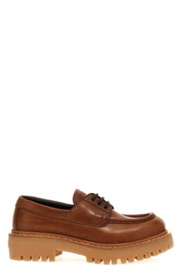 PRADA Lace-up Brown Leather Shoes New And Authentic - Picture 1 of 5