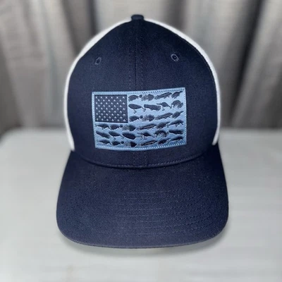 Gorra Flexfit Azul Malla Logo Bandera Columbia Talla L/XL Foto 1 de 4